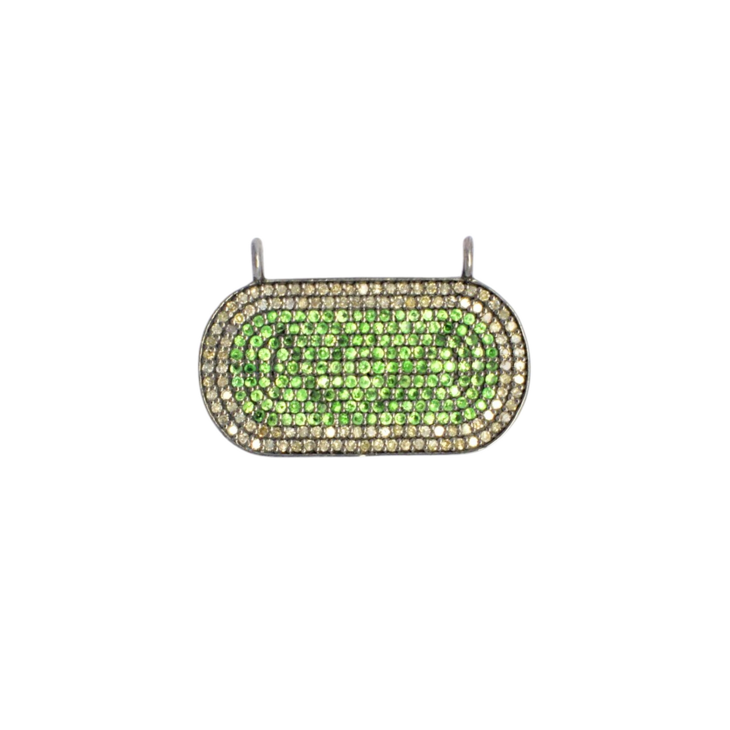 Tsavorite Connector Pendant With Diamonds