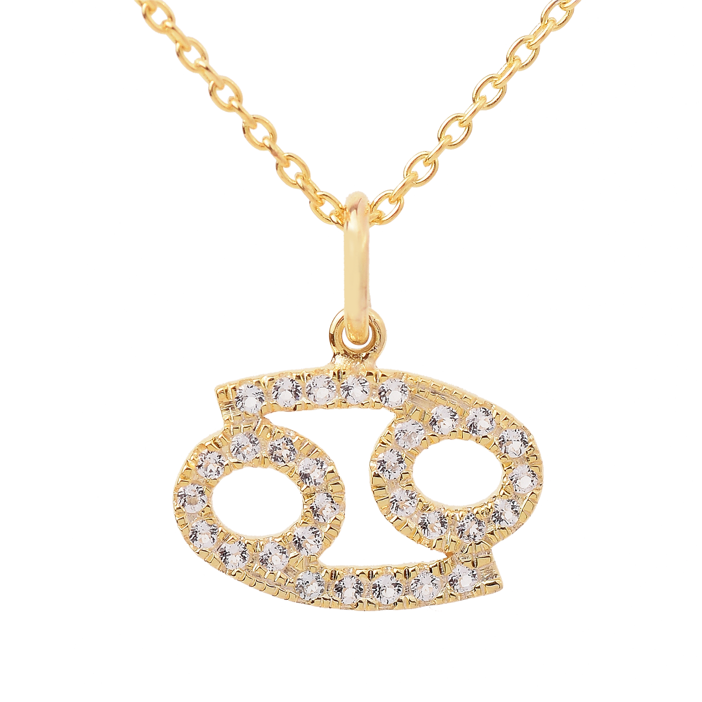 Cancer Zodiac Sign Topaz Necklace