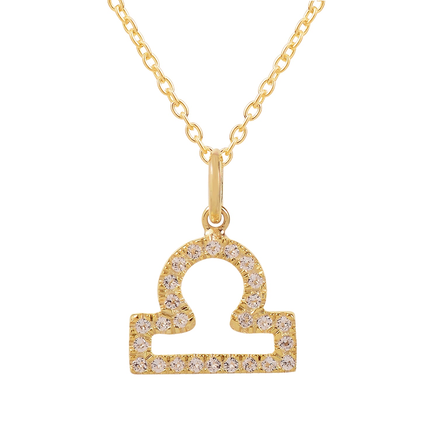 Libra Zodiac Sign Topaz Necklace