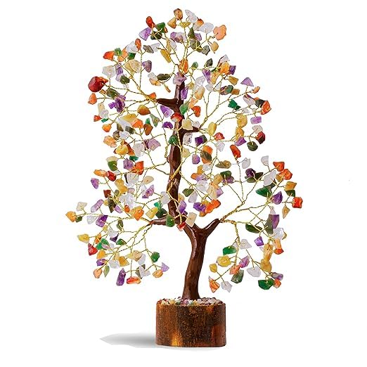 bonsai tree yakuza 7 7 Chakra Crystal Bonsai Tree of Life – Bauble Lane