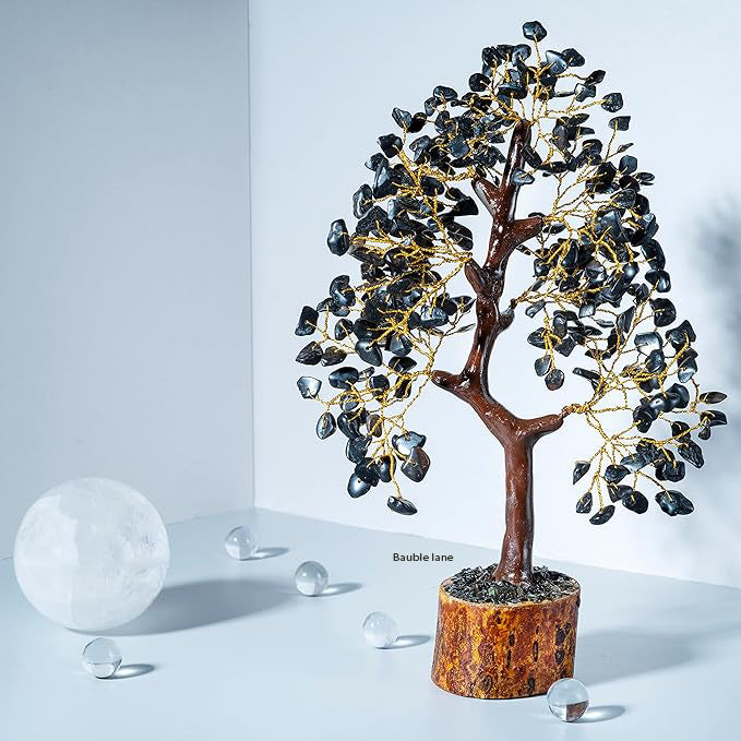 Black Tourmaline Crystal Bonsai Tree of Life