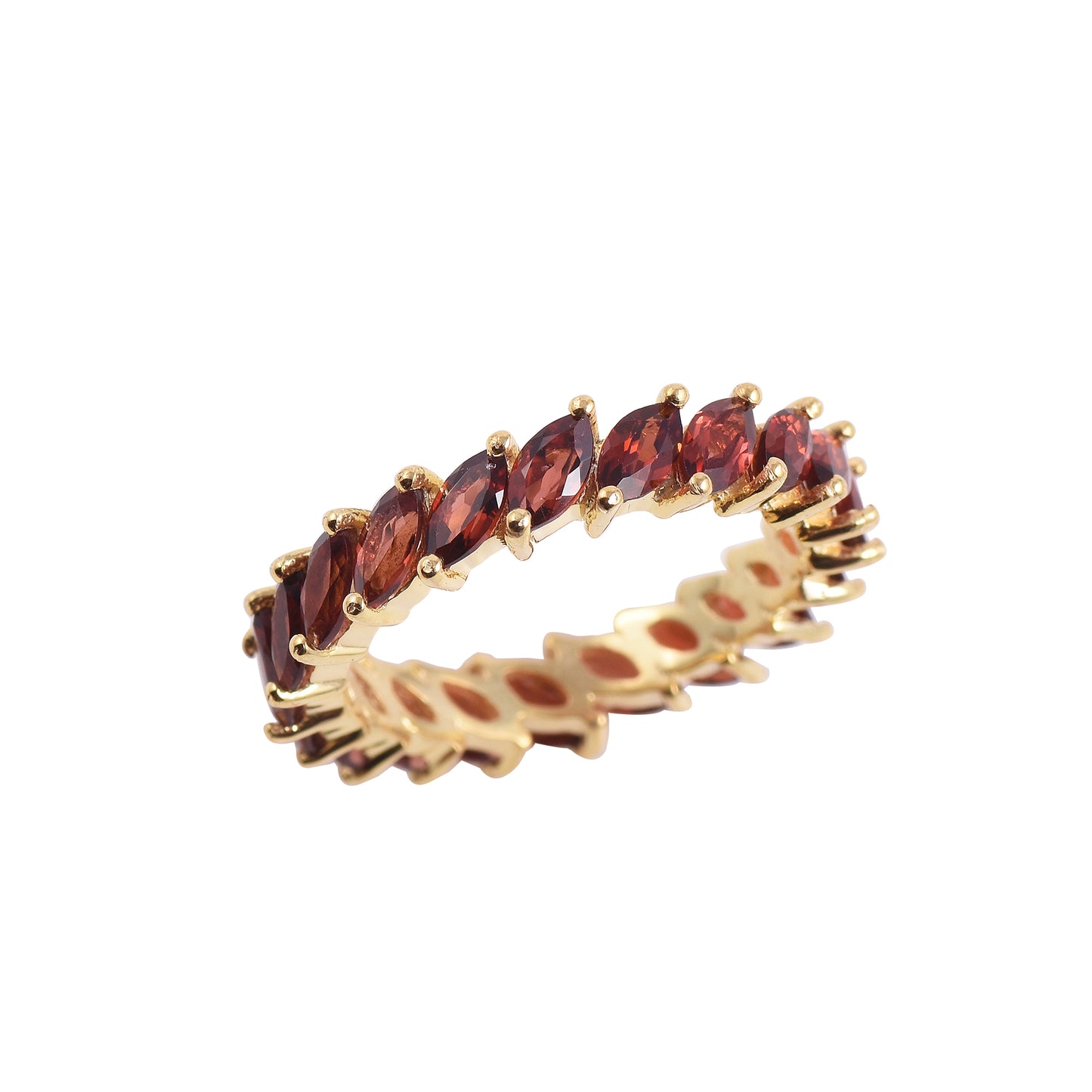 Red Garnet Full Eternity Band Ring