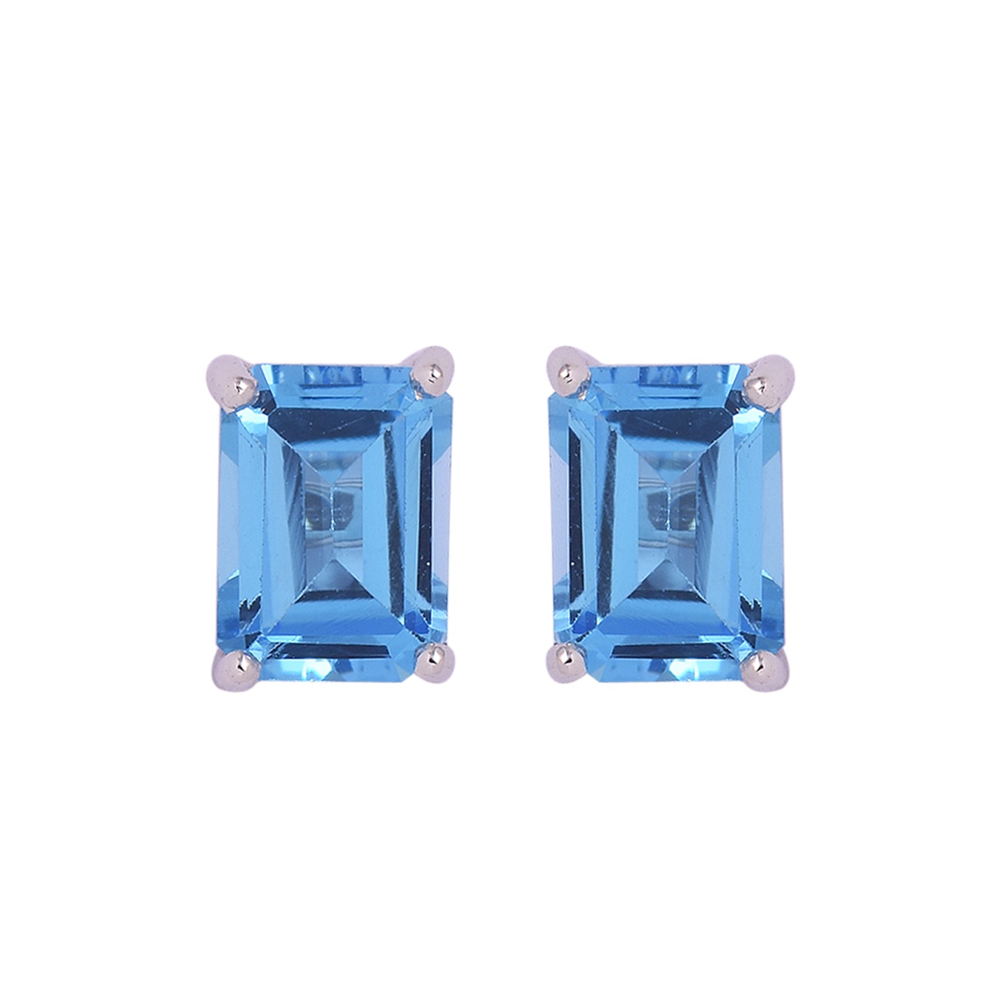 Blue Topaz Studs Earrings