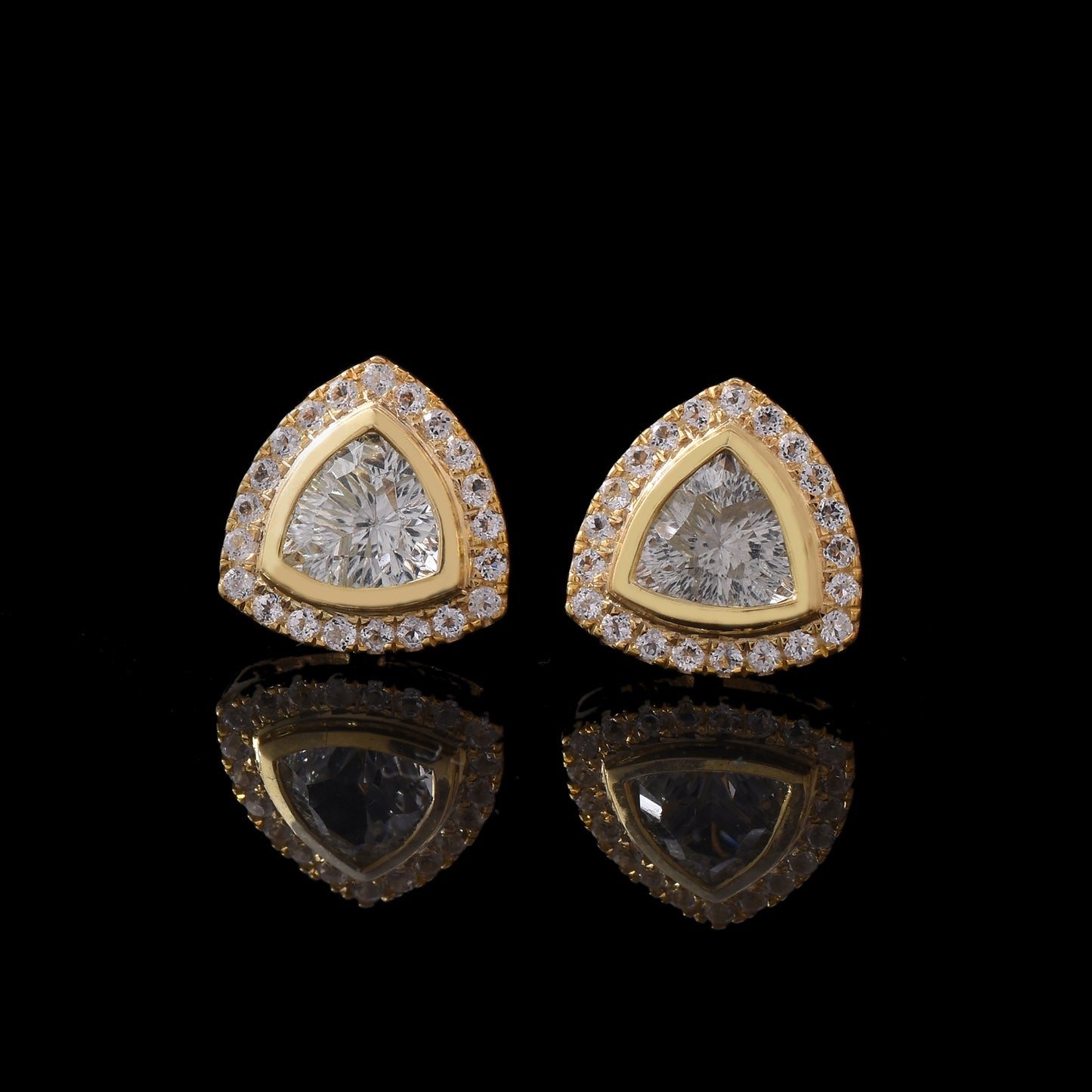 Halo Green Amethyst Stud Earrings