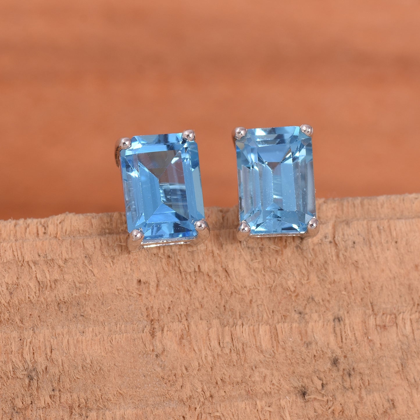 Blue Topaz Studs Earrings