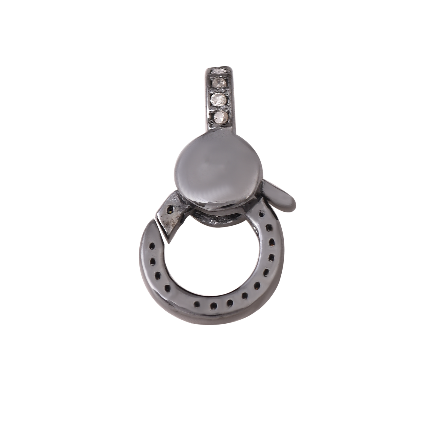 Pave Diamonds Lobster Clasp Pendant