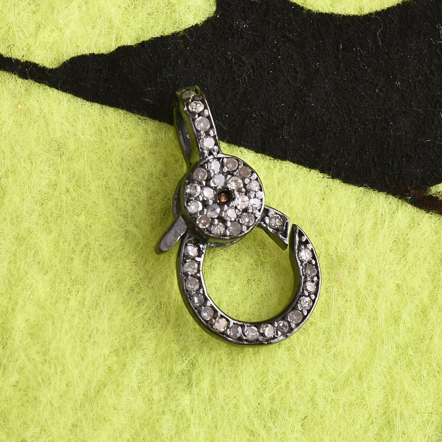 Pave Diamonds Lobster Clasp Pendant