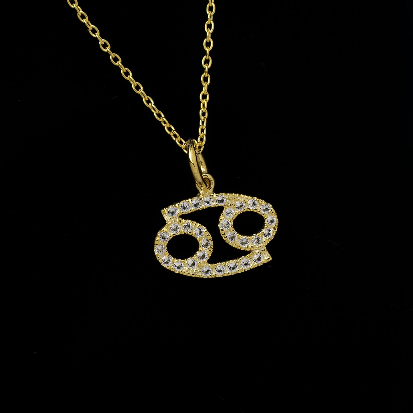 Cancer Zodiac Sign Topaz Necklace