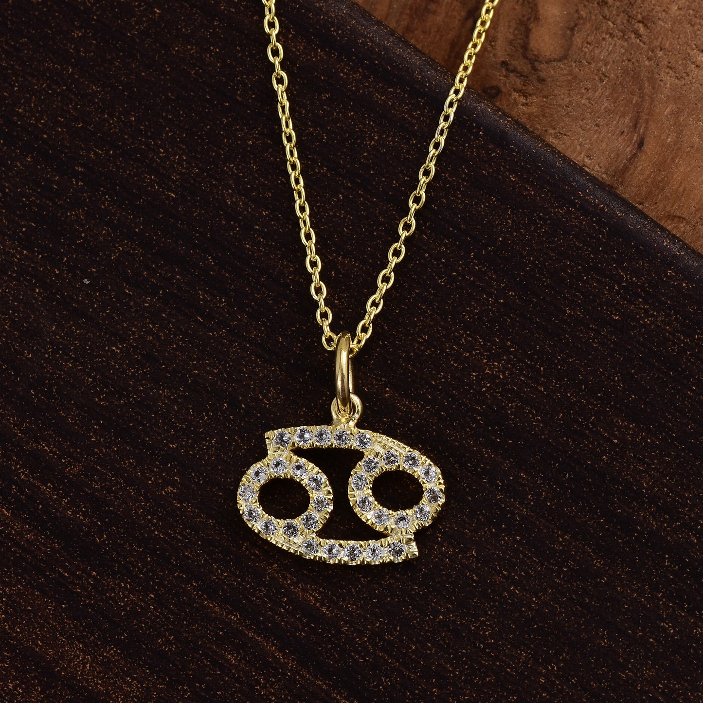 Cancer Zodiac Sign Topaz Necklace