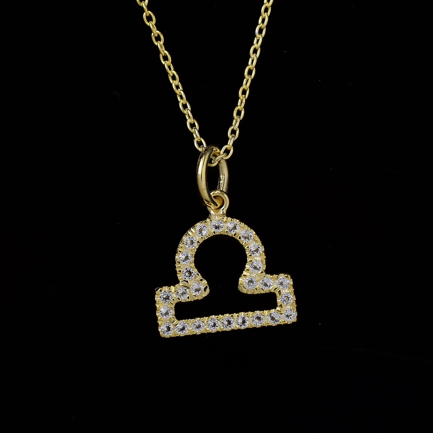 Libra Zodiac Sign Topaz Necklace