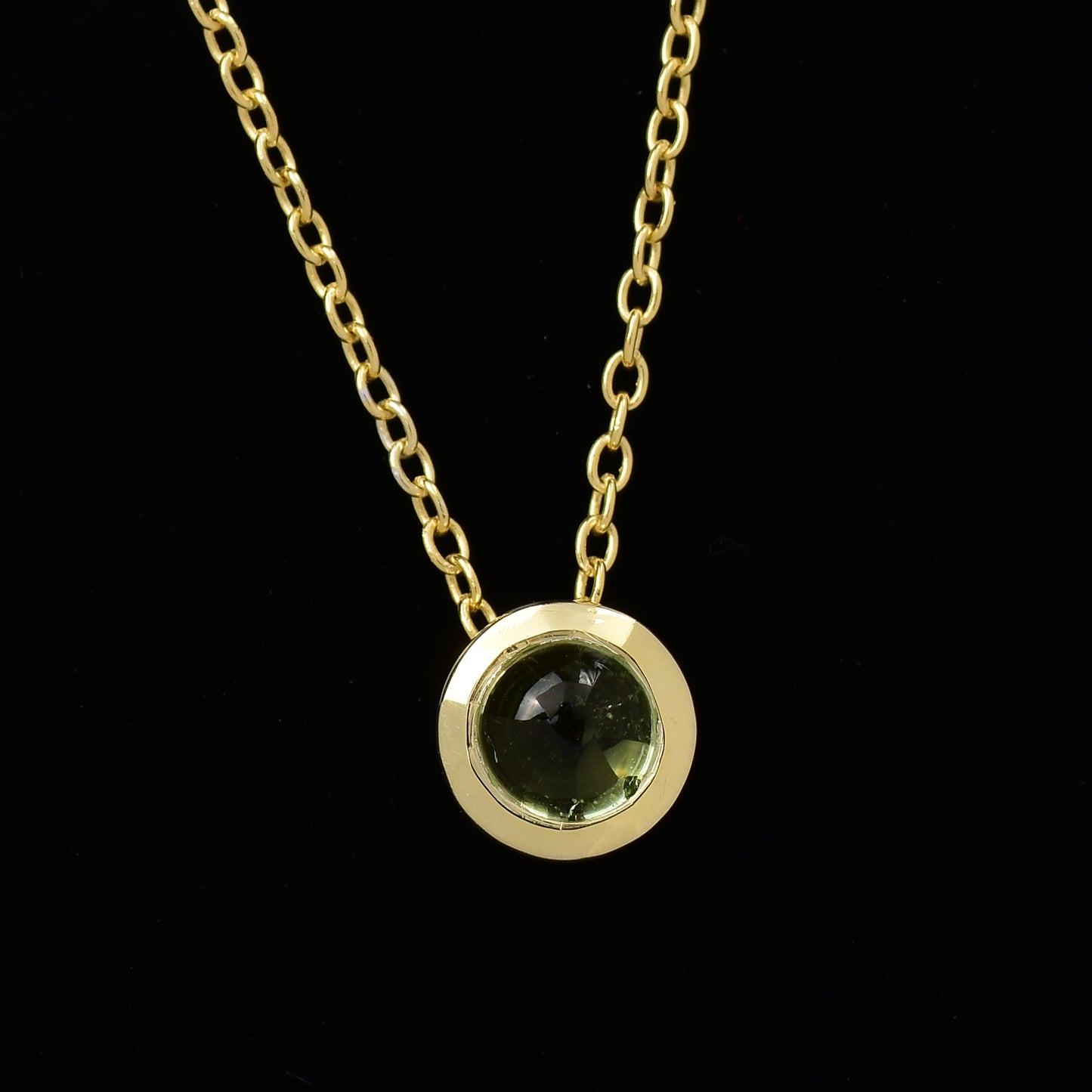 Peridot Gemstone Necklace With 925 Silver