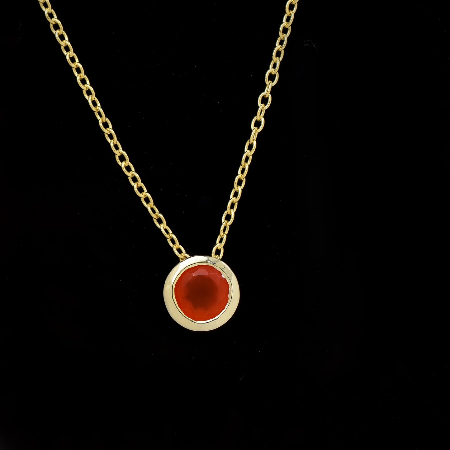 925 Silver Carnelian Gemstone Necklace