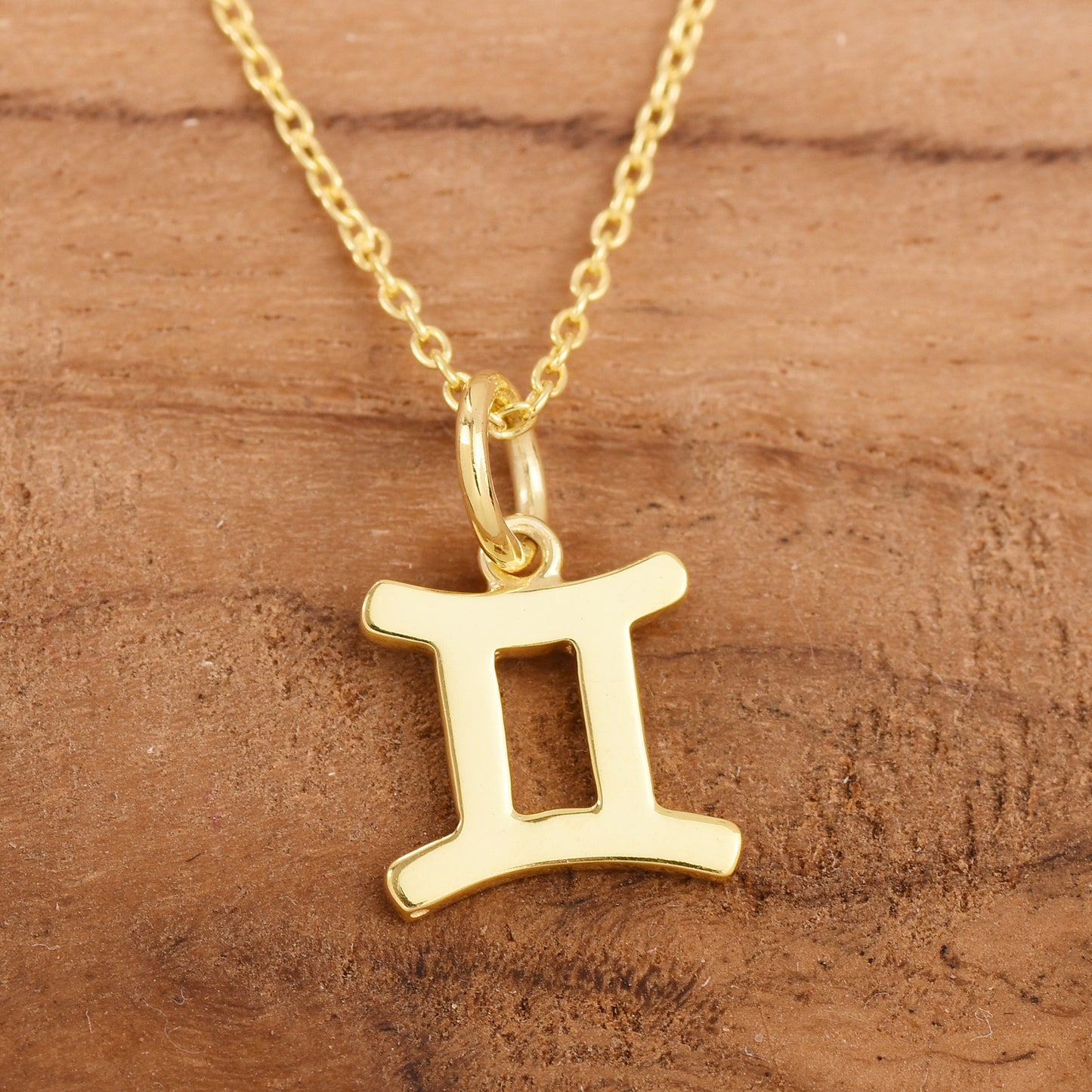Zodiac Sign Gemini Silver Necklace