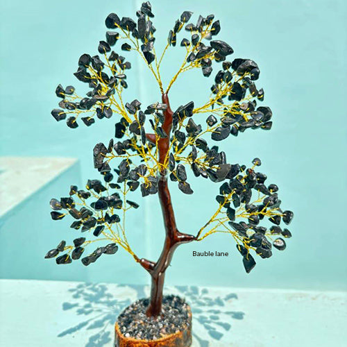 Black Tourmaline Crystal Bonsai Tree of Life