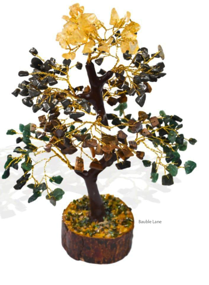 7 Chakra Natural Gemstone Bonsai Fortune Money Tree