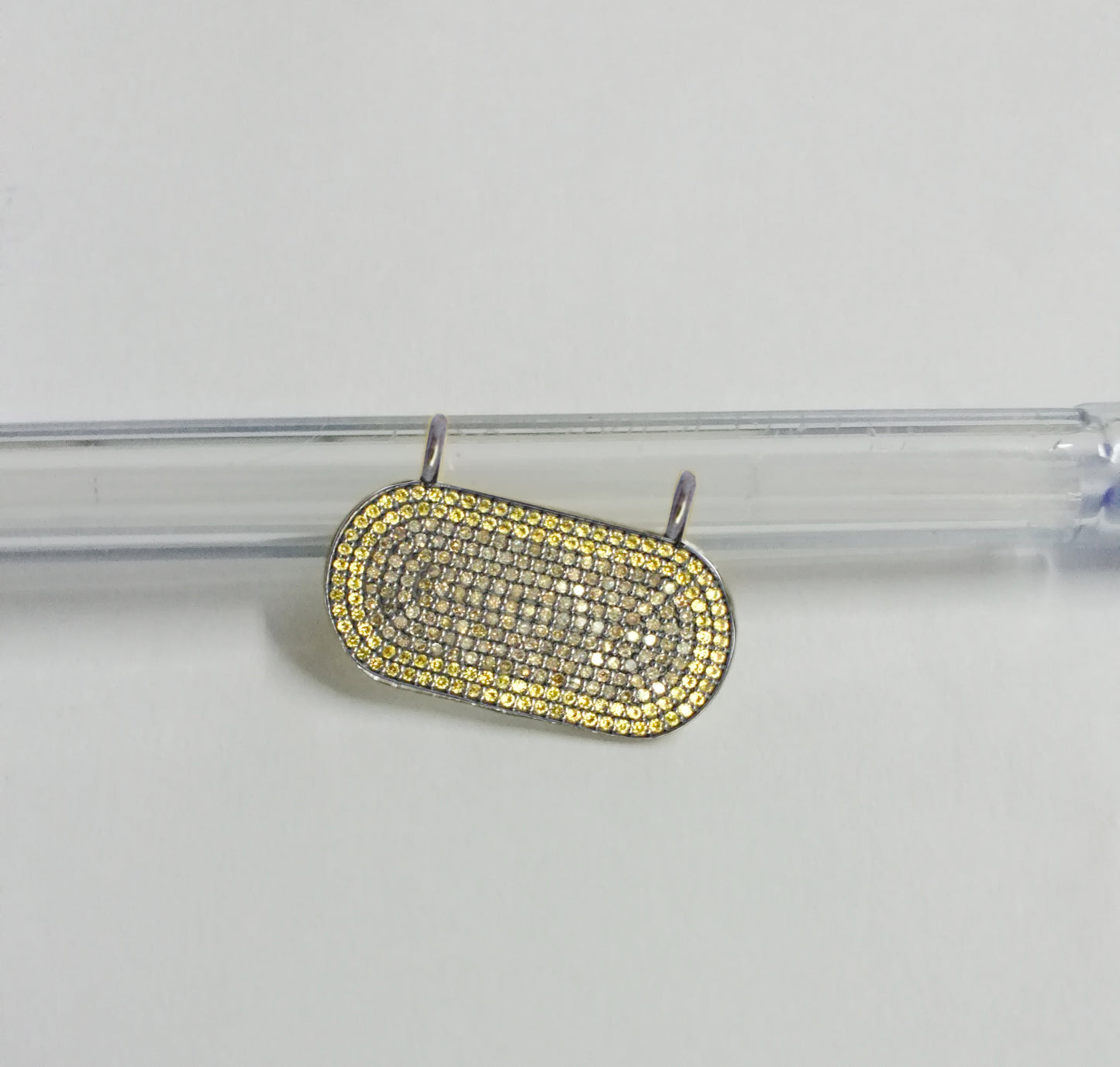 Yellow Sapphire Finding Connector Pendants With Diamonds