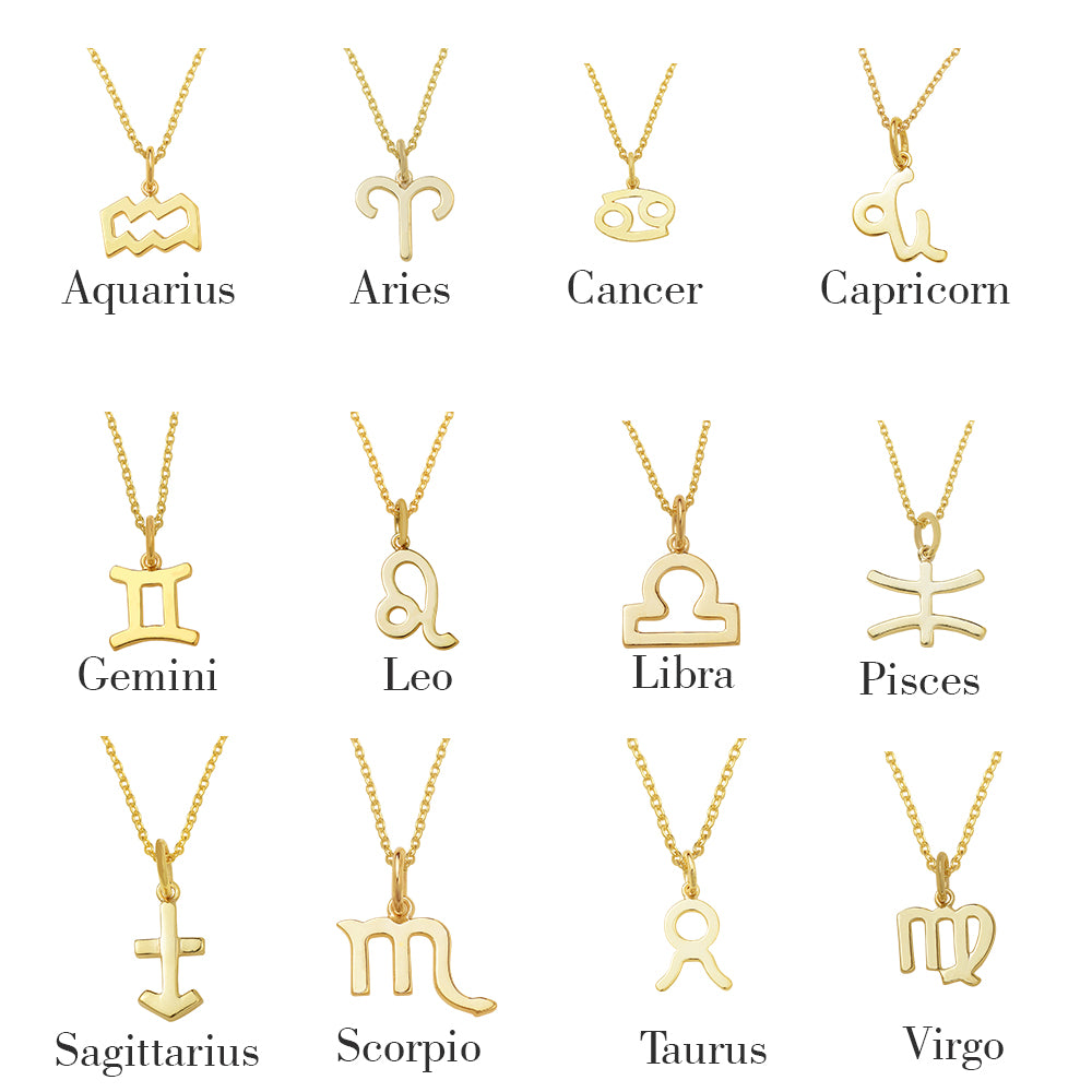 Zodiac Sign Gemini Silver Necklace