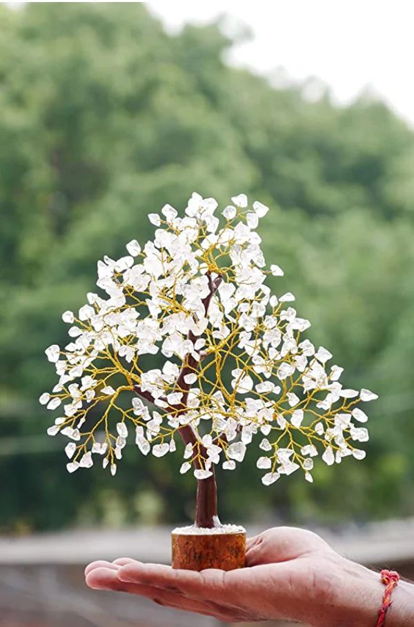 Clear Quartz Crystal Stone Tree