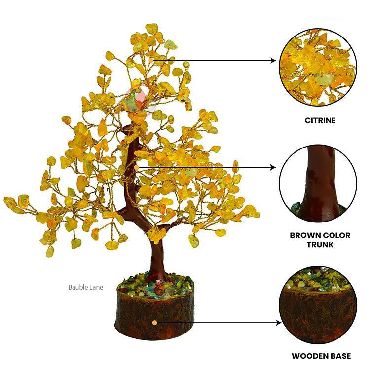 Citrine Healing Crystal Bonsai Tree of Life