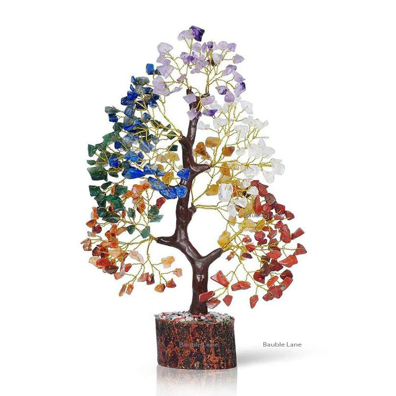7 Chakra Tree - Spiritual Bonsai Tree With Gemstone