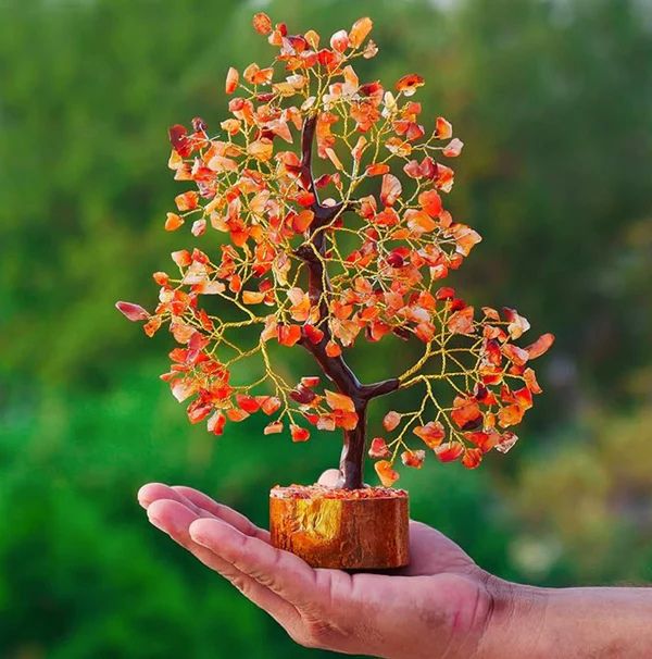 Carnelian Crystal Gemstone Tree Of Life
