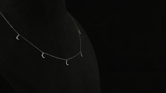 Diamond Moon Layering Necklace