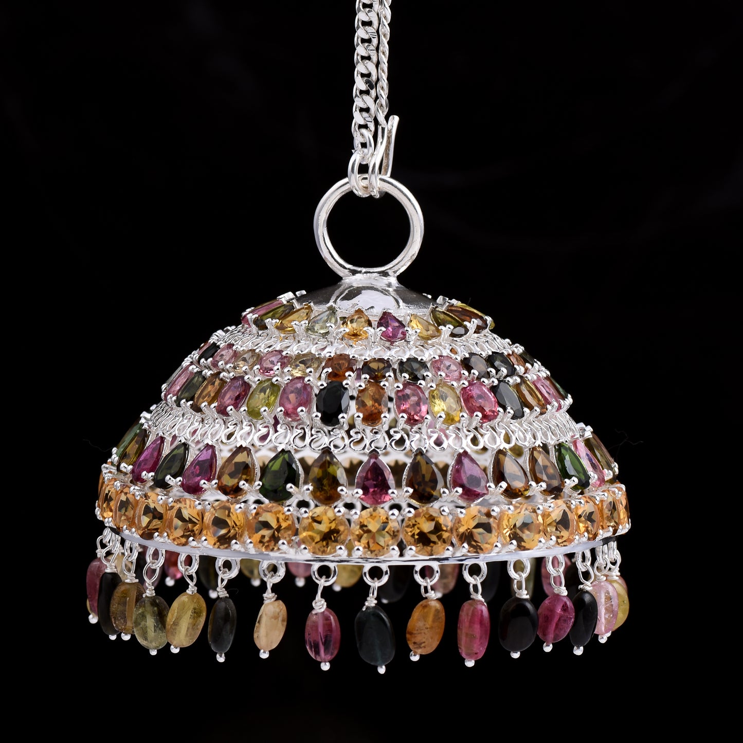 Multi-Tourmaline & Citrine Chhattar