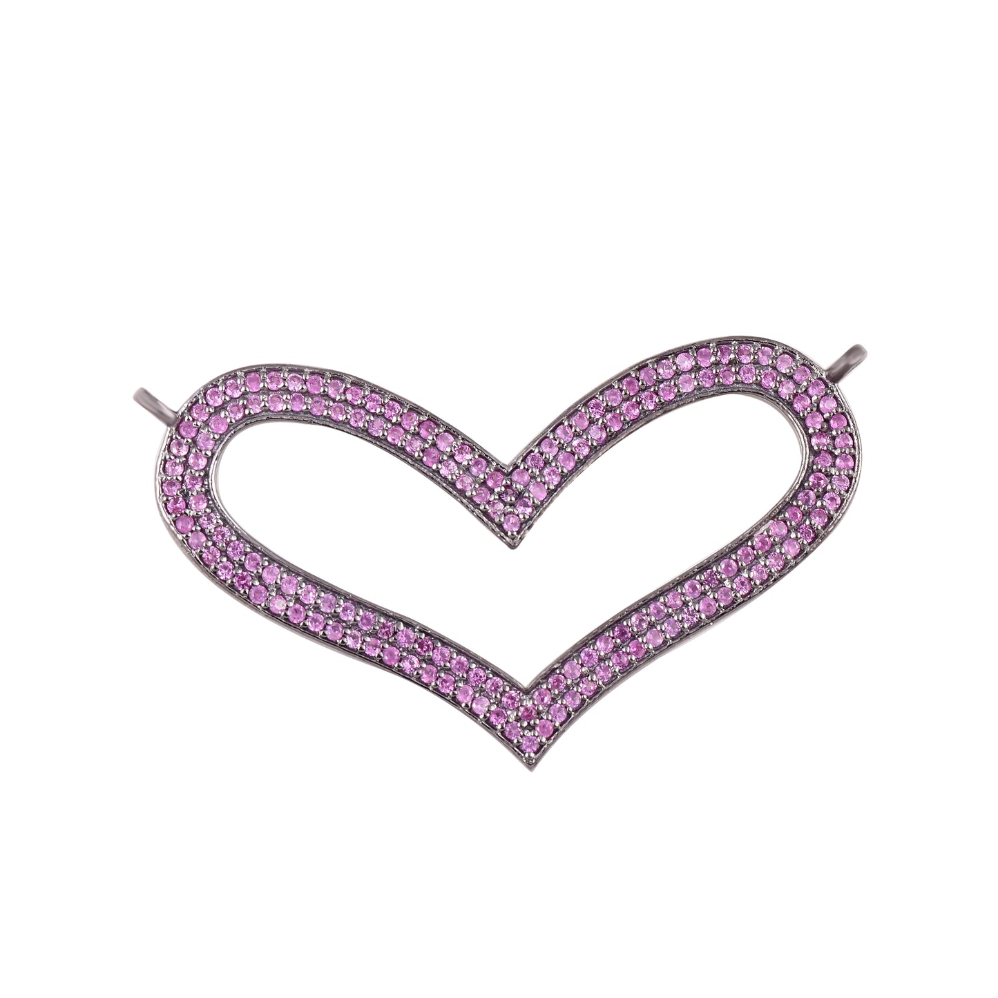 Pink Sapphire Love Heart Pendant