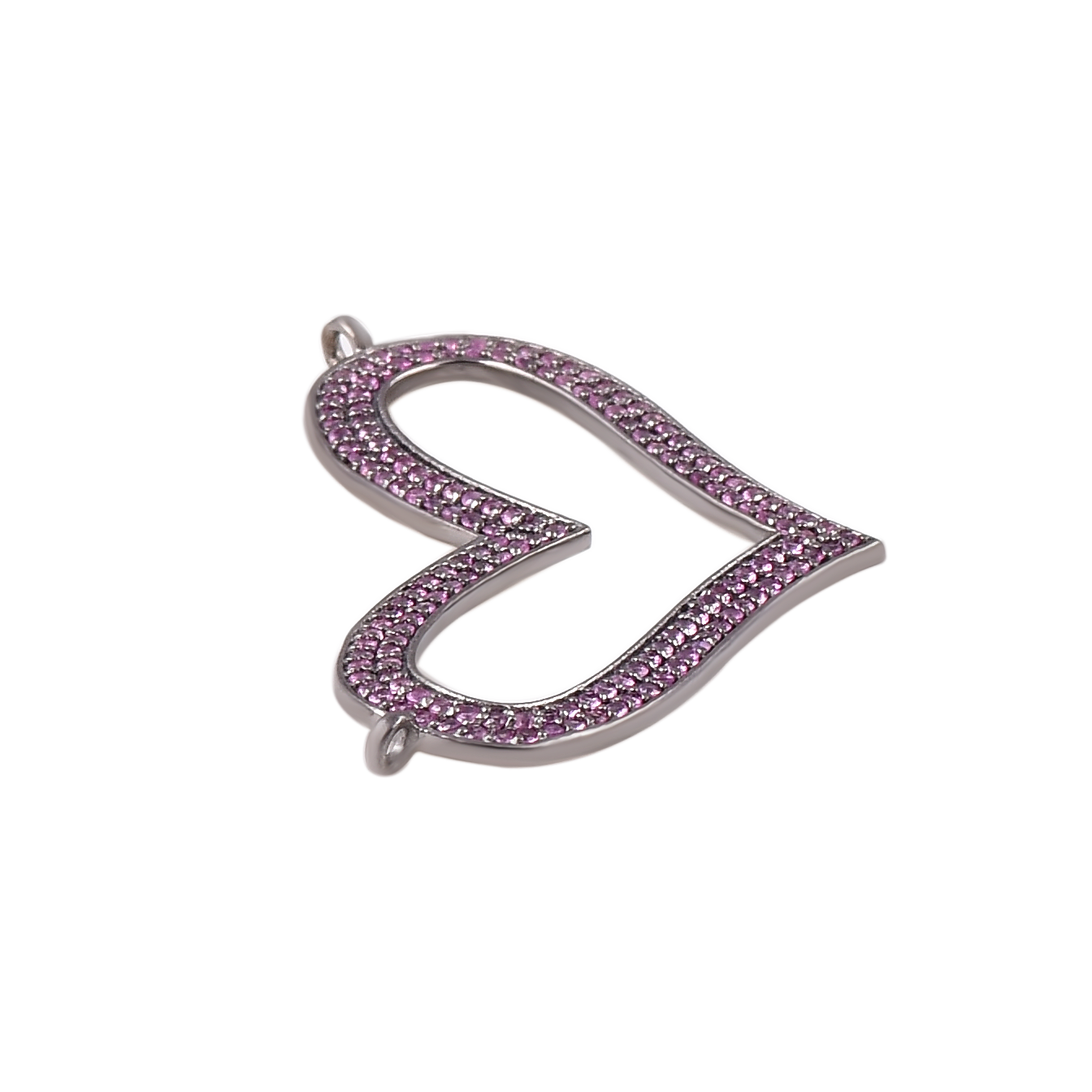 Pink Sapphire Love Heart Pendant