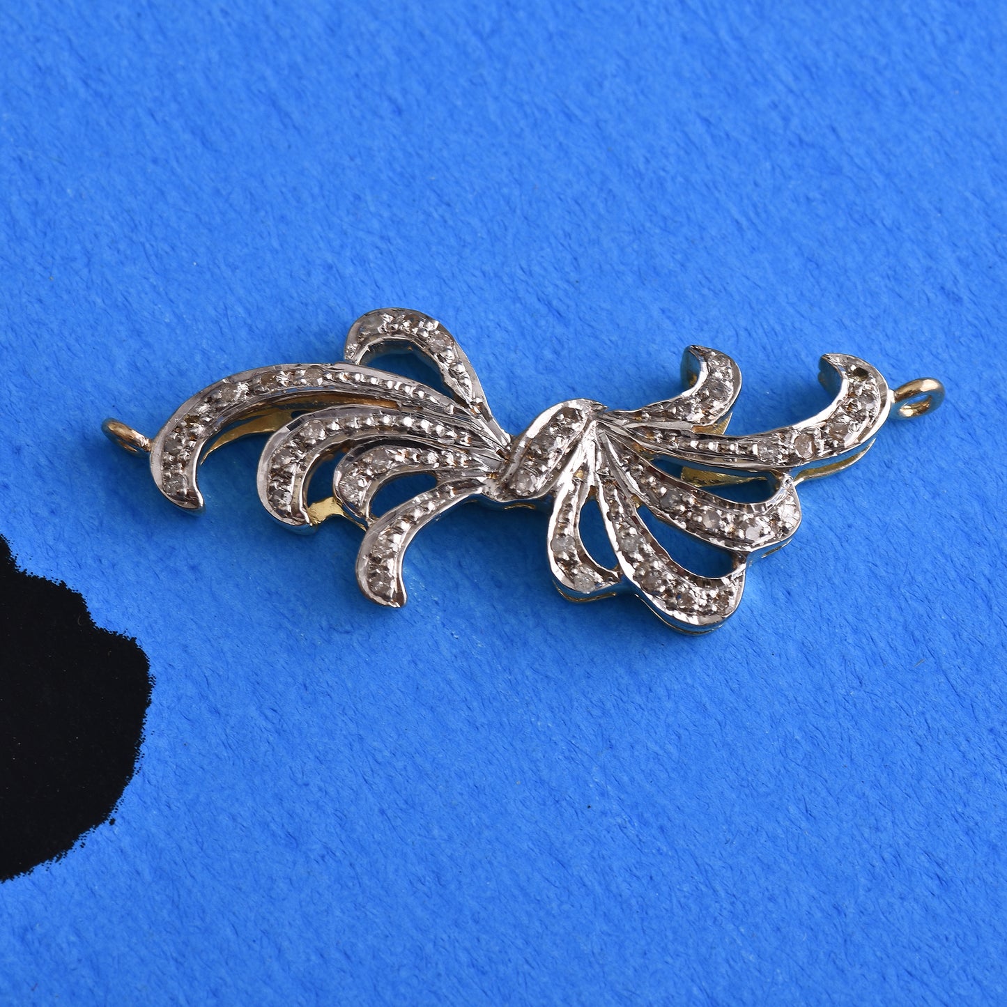 Silver Diamond Connector Pendant