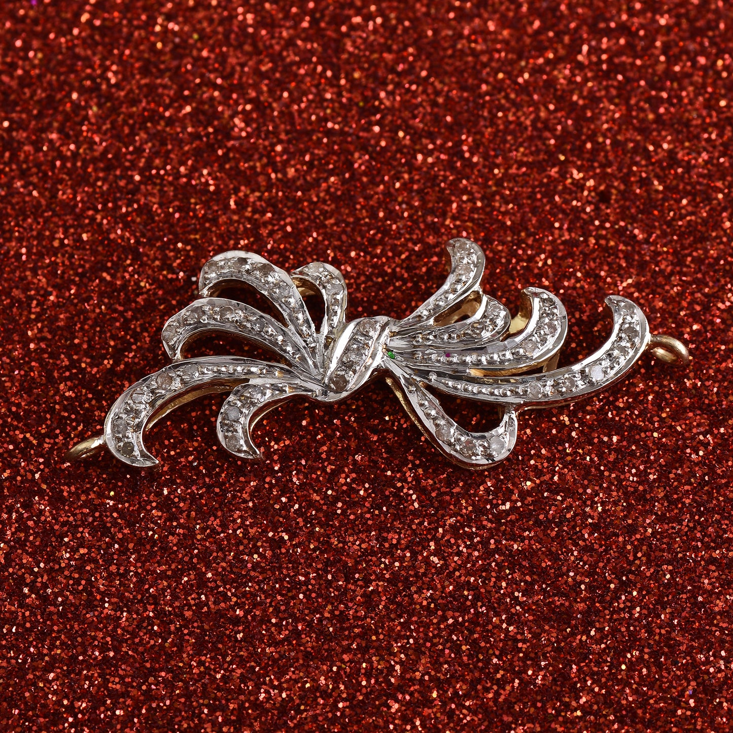 Silver Diamond Connector Pendant