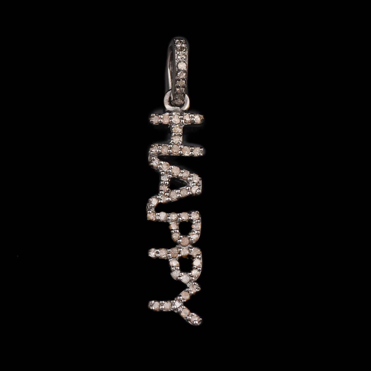 HAPPY Initials Pendant With Diamond
