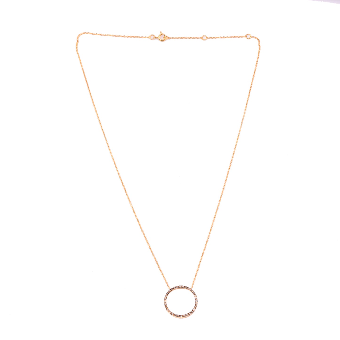 Diamond Circle Pendant Necklace