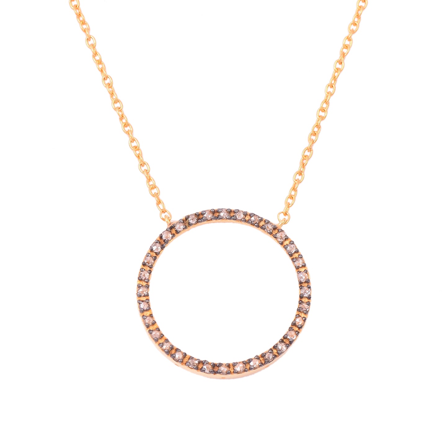 Diamond Circle Pendant Necklace