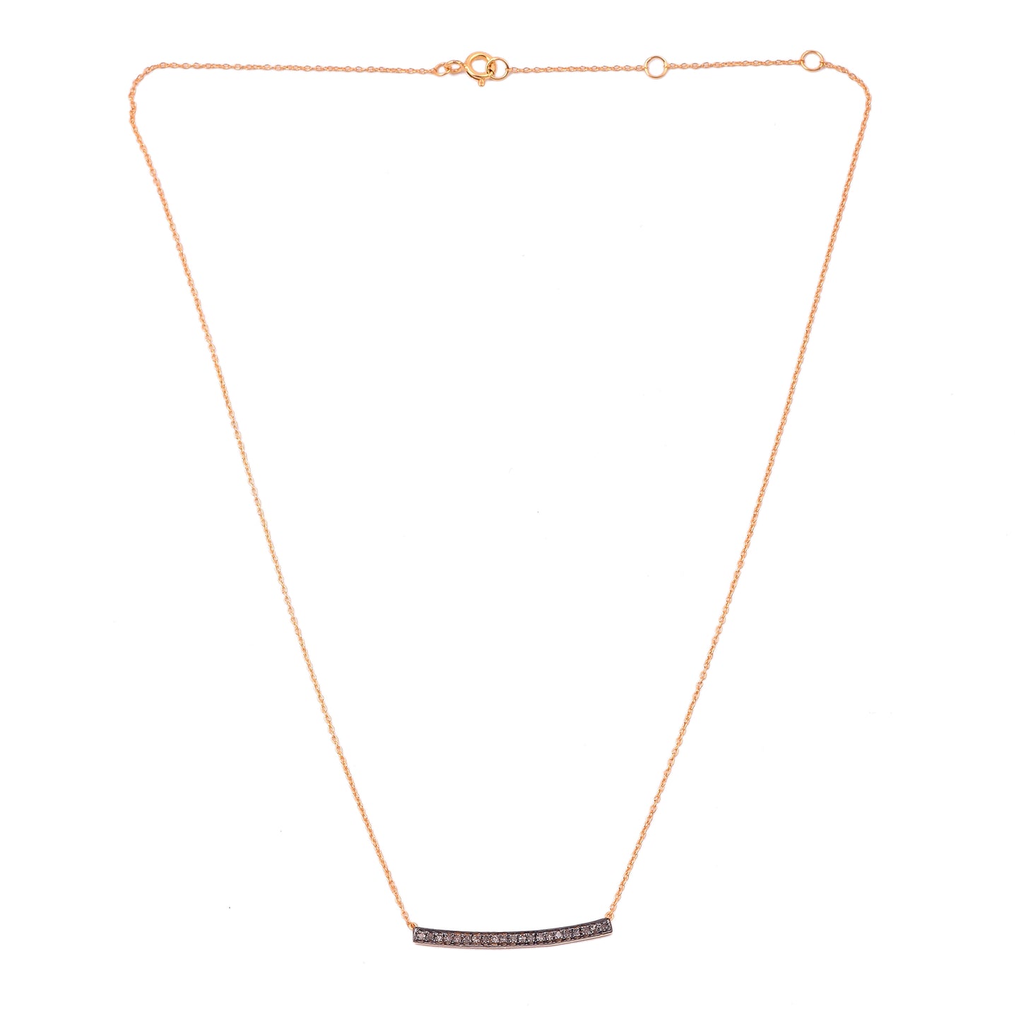 Minimalistic Diamond Bar Chain Necklace