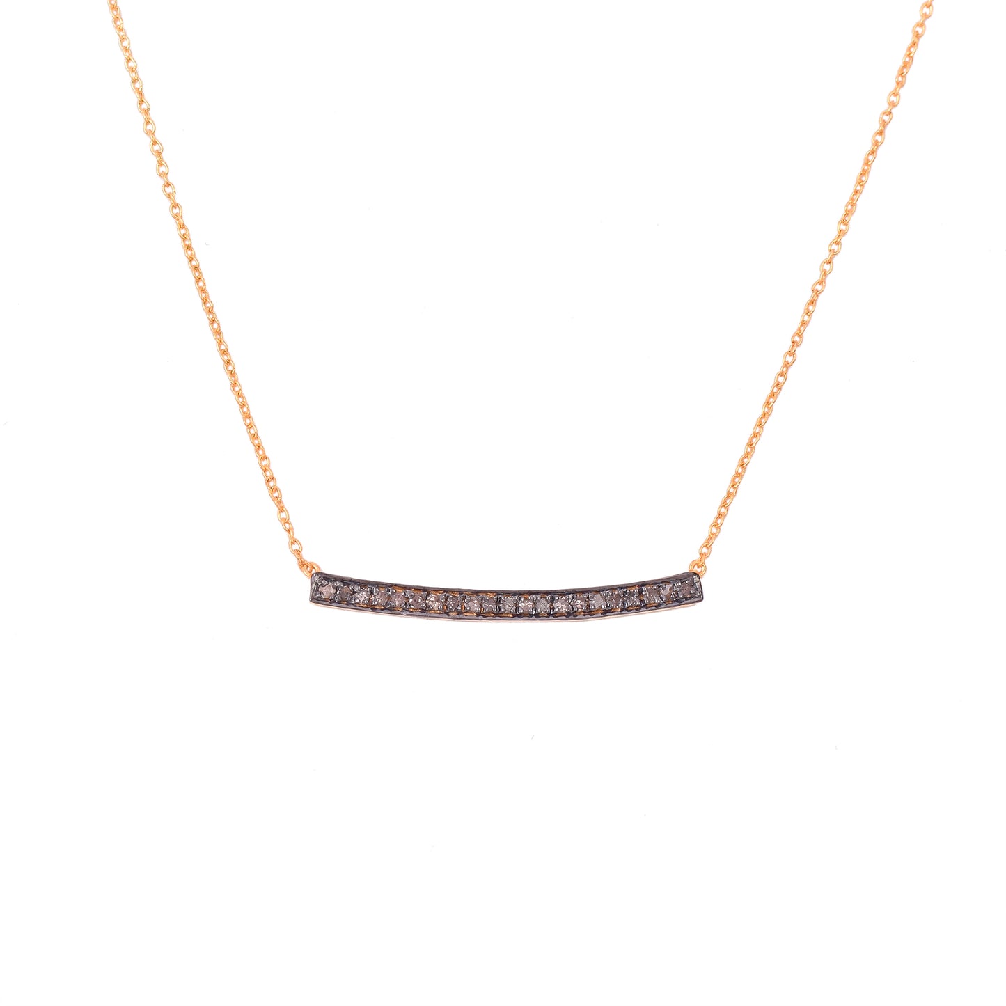 Minimalistic Diamond Bar Chain Necklace