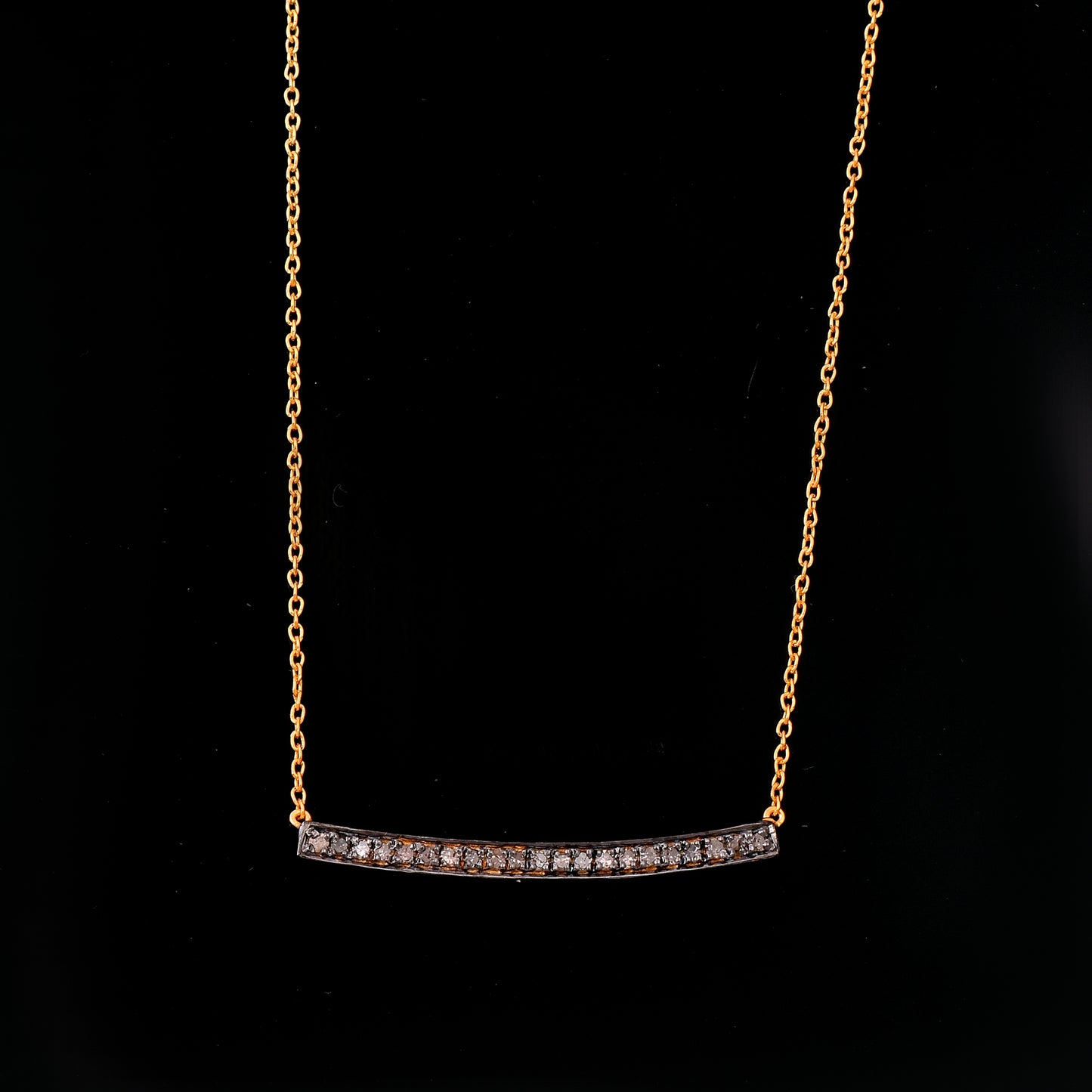 Minimalistic Diamond Bar Chain Necklace