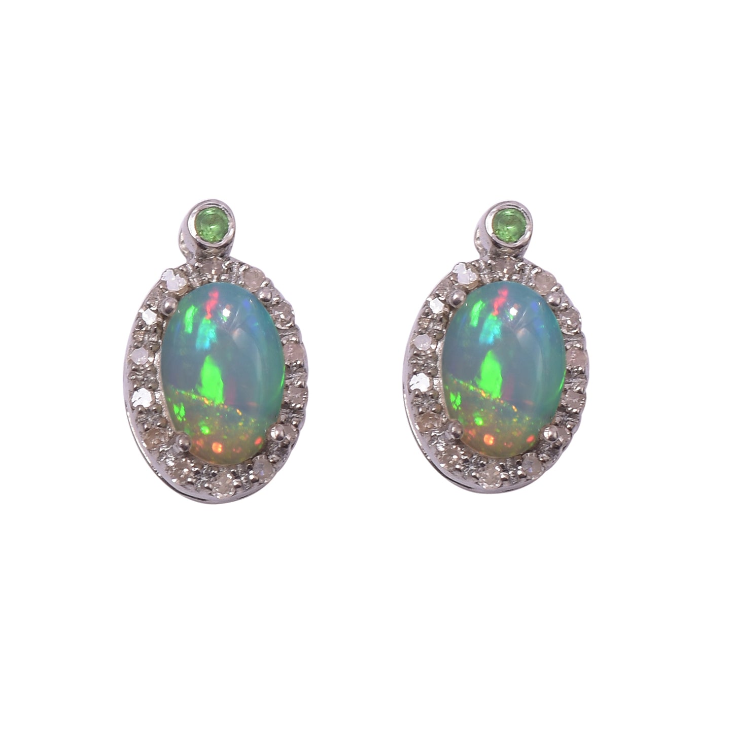 Opal Diamond Studs