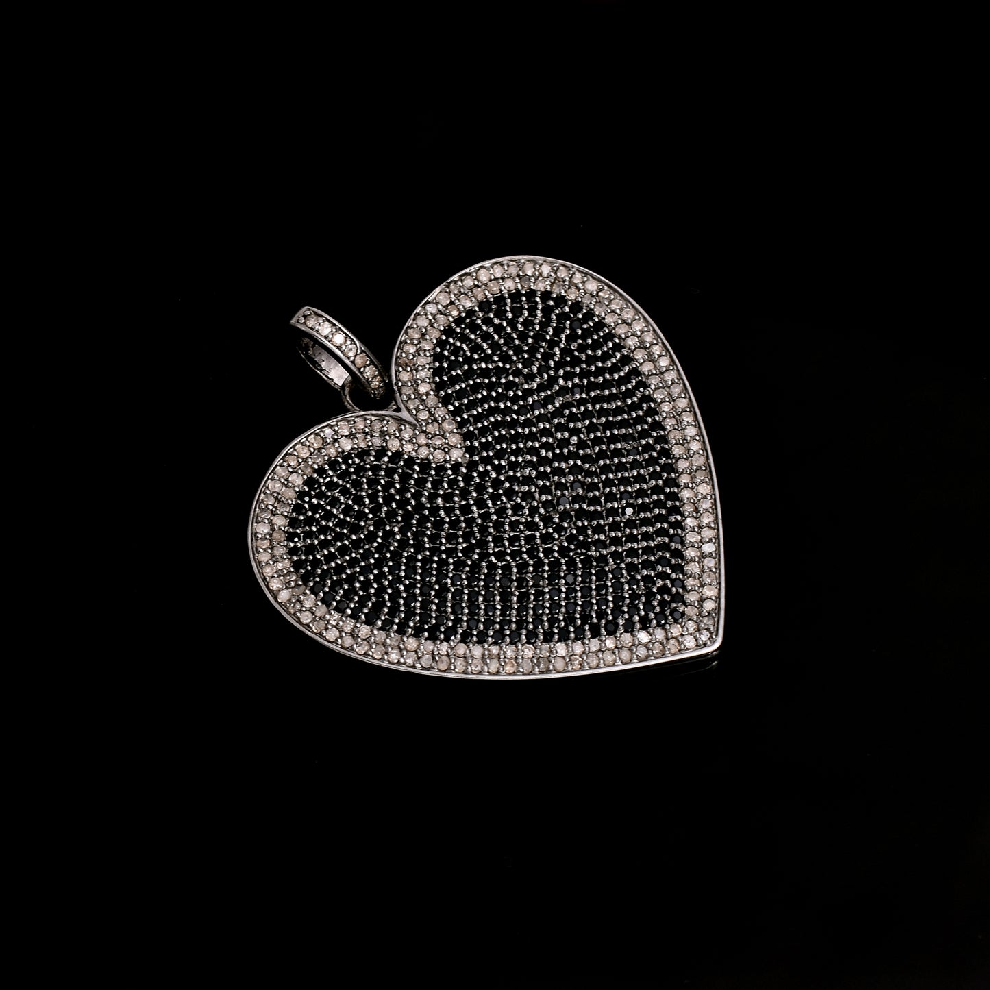 Spinel Diamond Heart Love Pendant