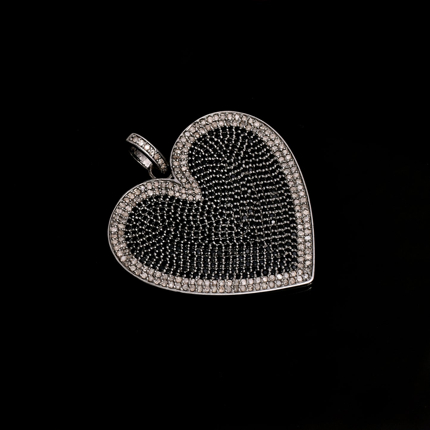 Spinel Diamond Heart Pendant