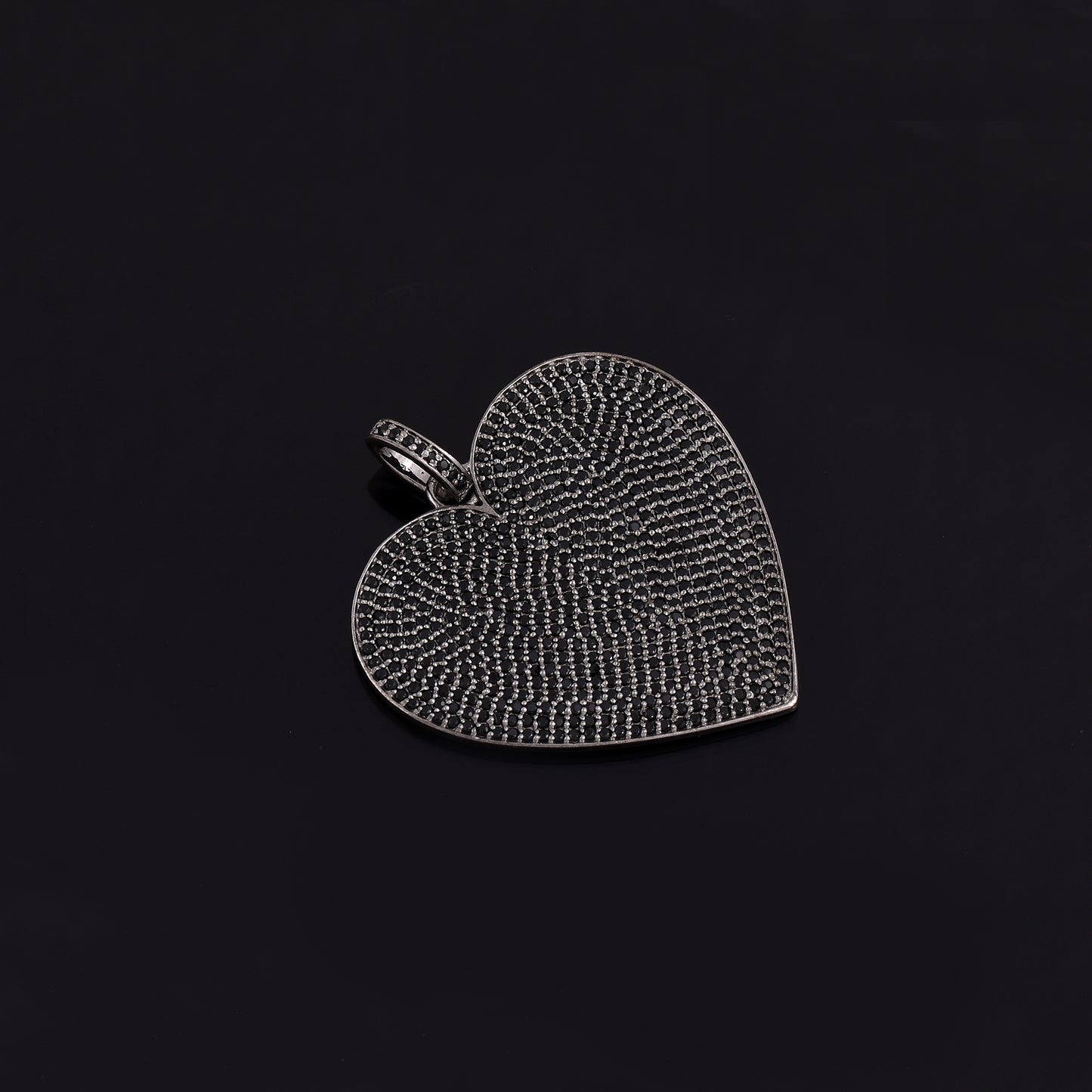 Pave Spinel Heart Statement Pendant