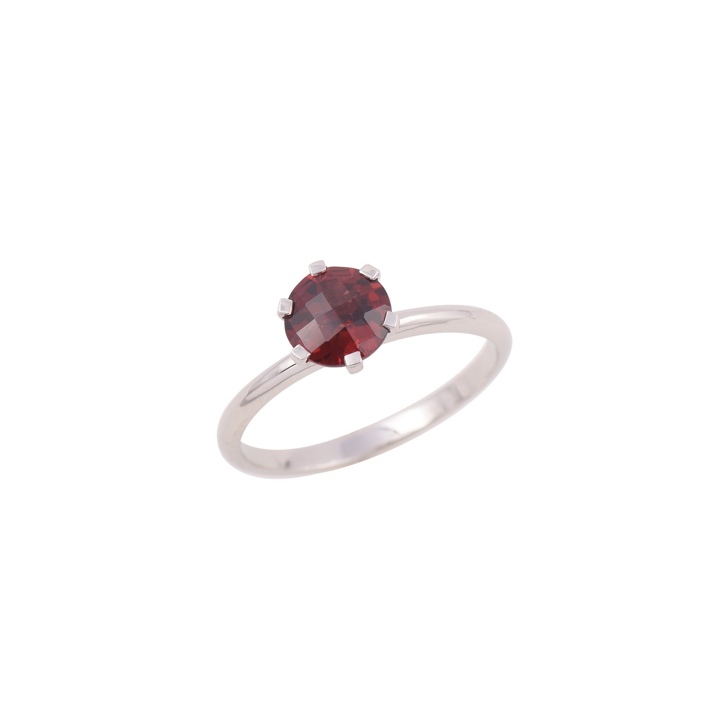 Red Garnet Solitaire Engagement Rings