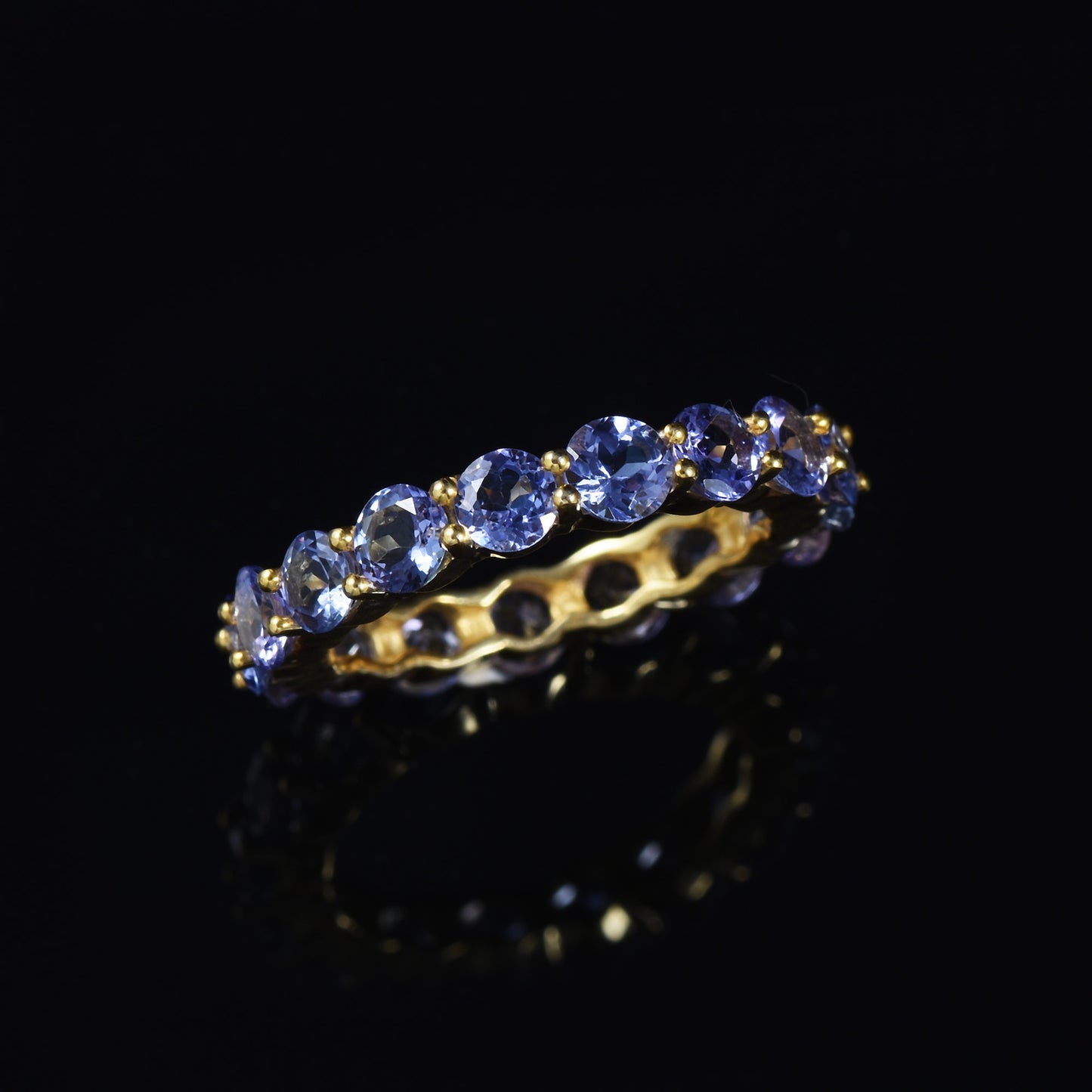 Silver Tanzanite Eternity Ring