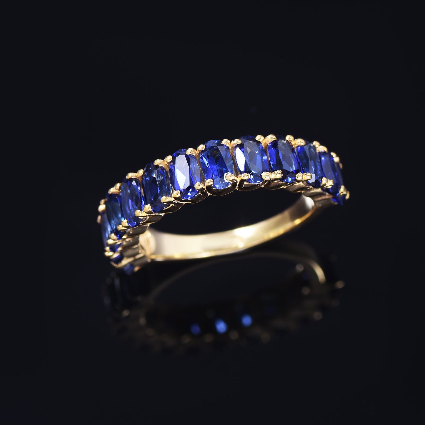 Blue Sapphire Eternity Band Ring