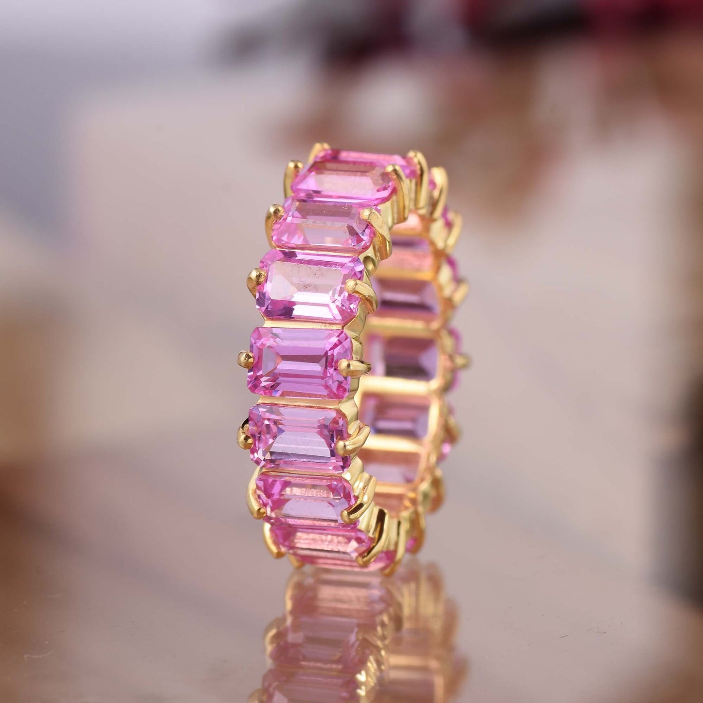 Pink Sapphire Band