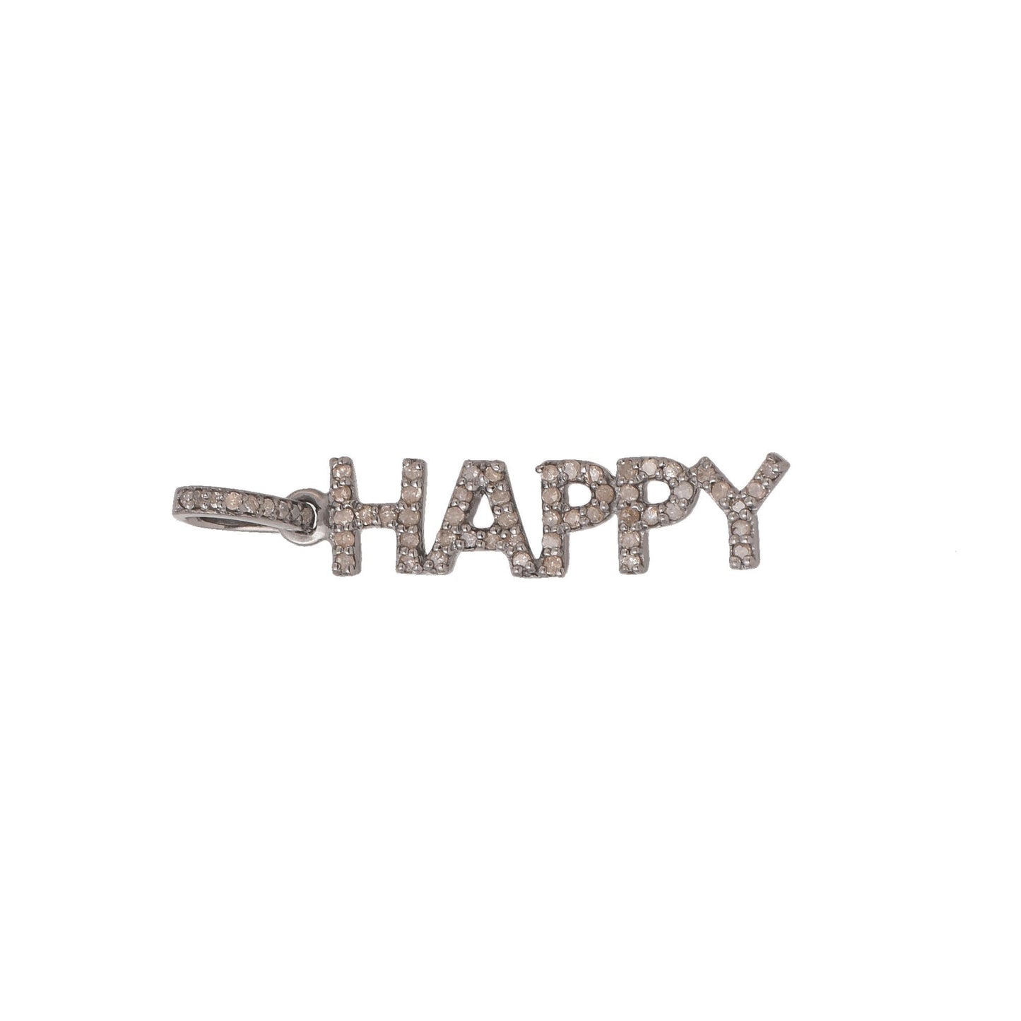 HAPPY Initials Pendant With Diamond
