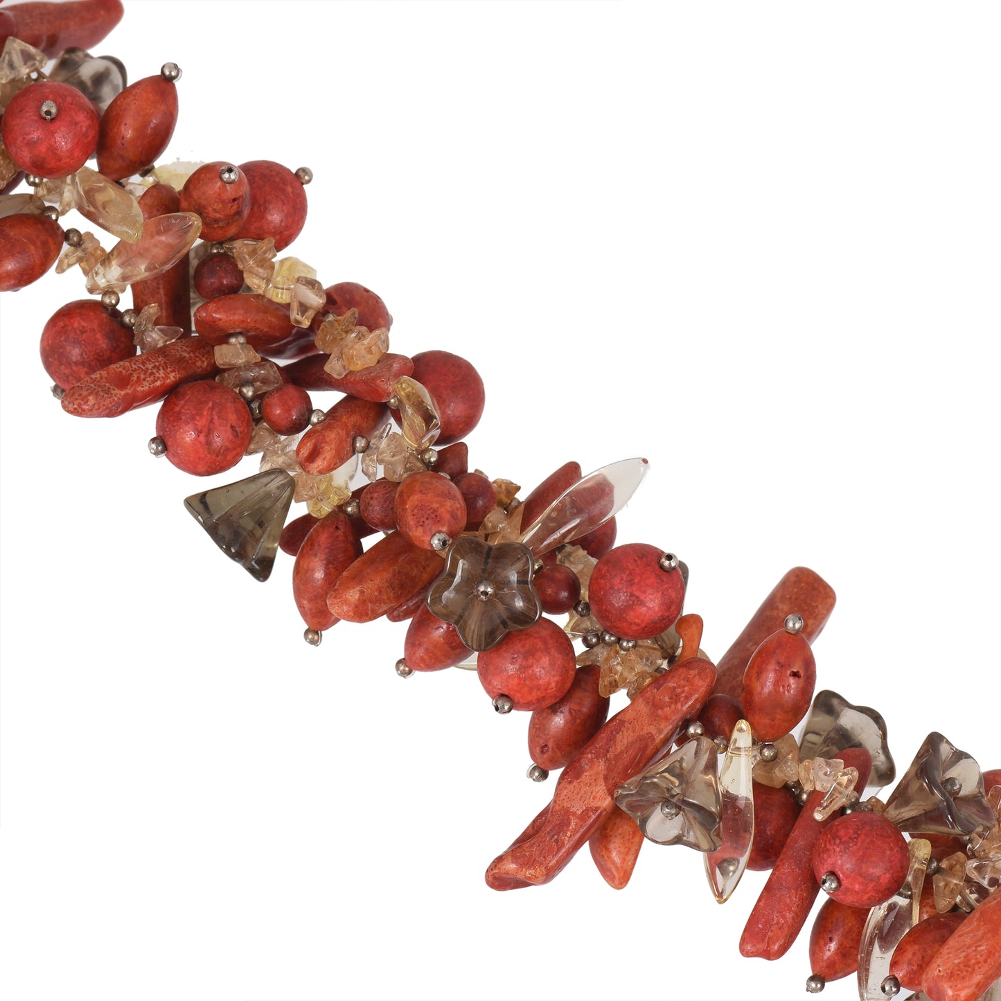 Red Gemstone Beaded Designer Necklace