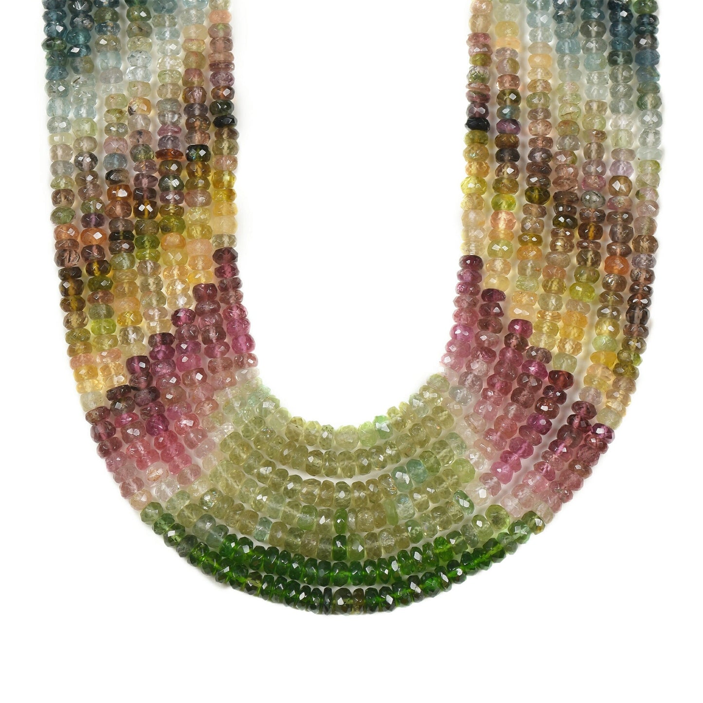 Color Love Multi-Tourmaline Layering Necklace