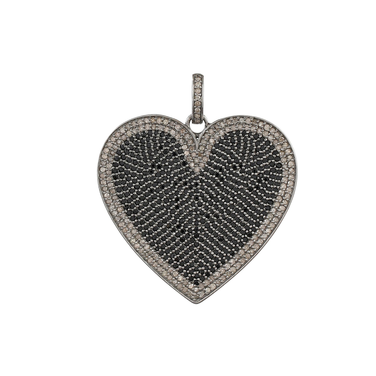 Spinel Diamond Heart Love Pendant