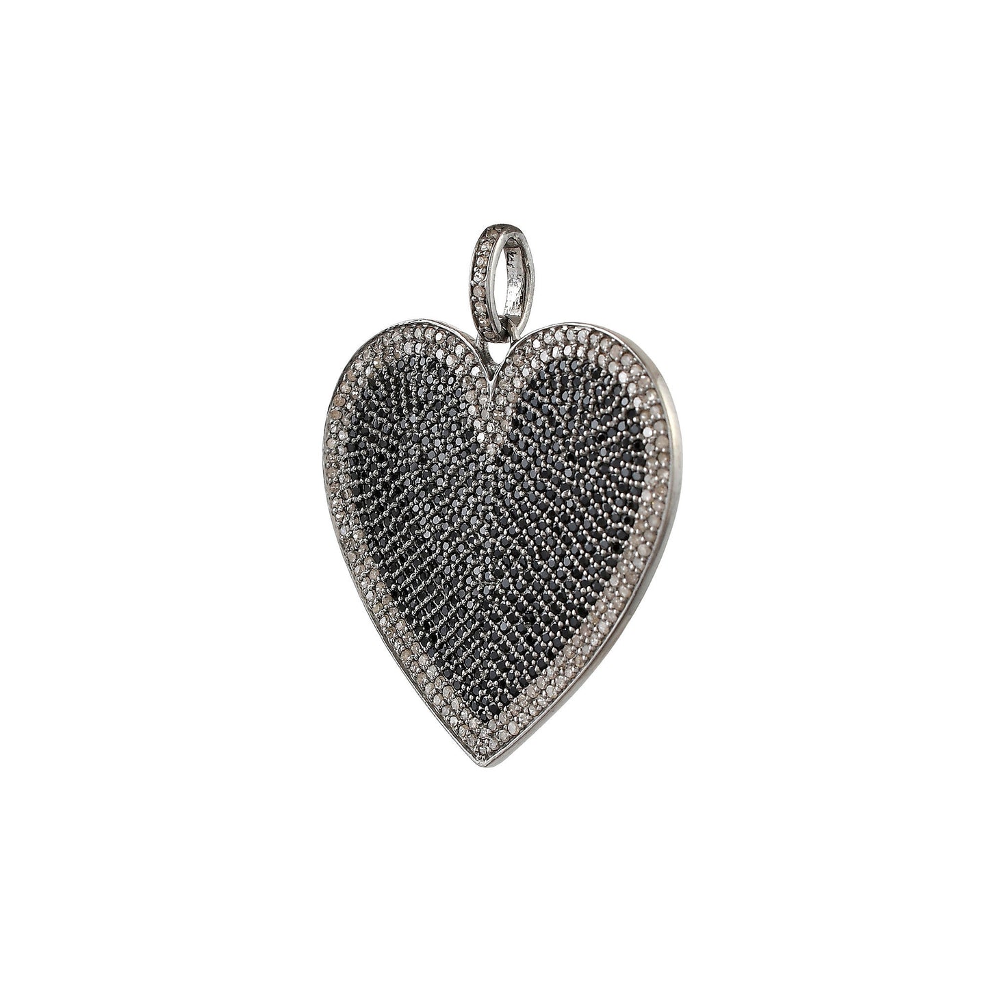 Spinel Diamond Heart Love Pendant
